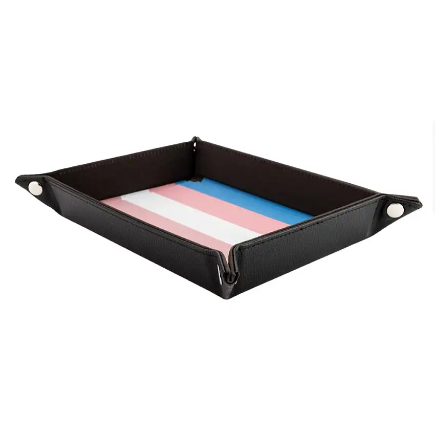 Pride Fold-Up Velvet Dice Tray: Transgender (Preorder)
