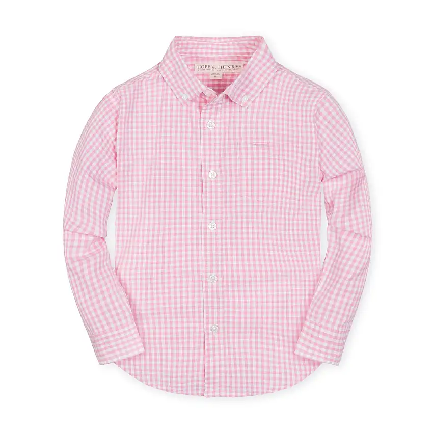 Stretch Organic Poplin Button Down Shirt - Baby