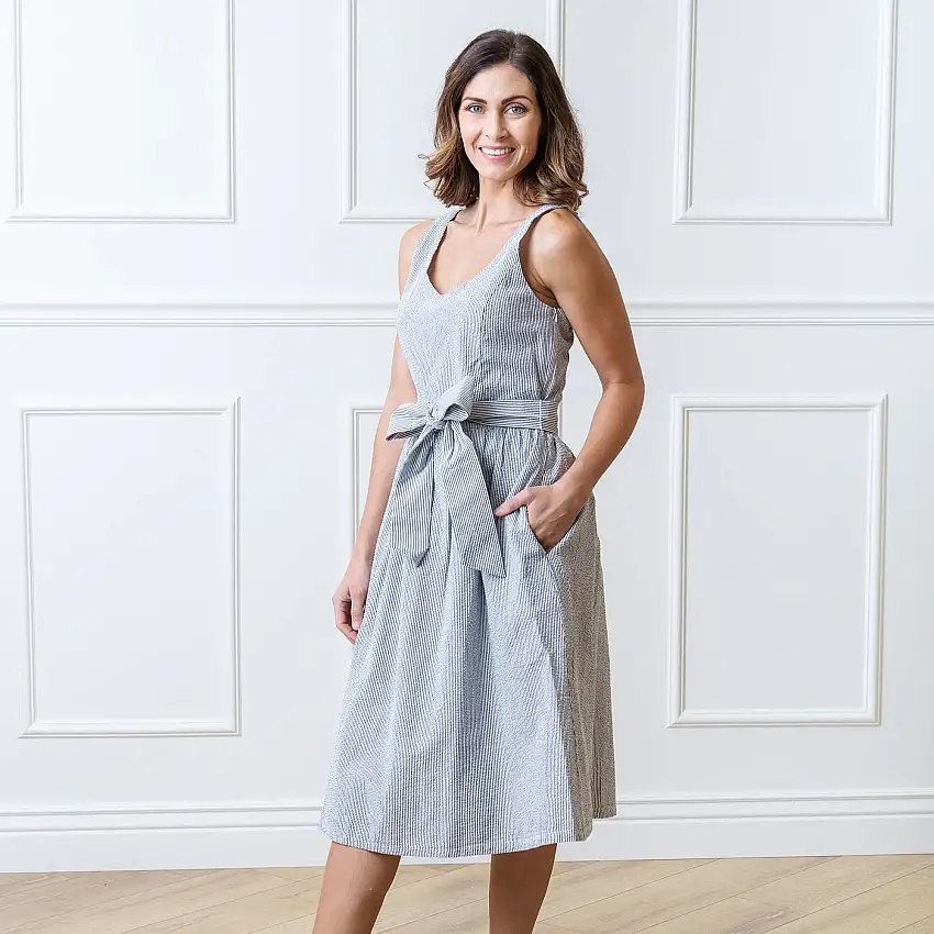 Organic A-line Dress With Sash