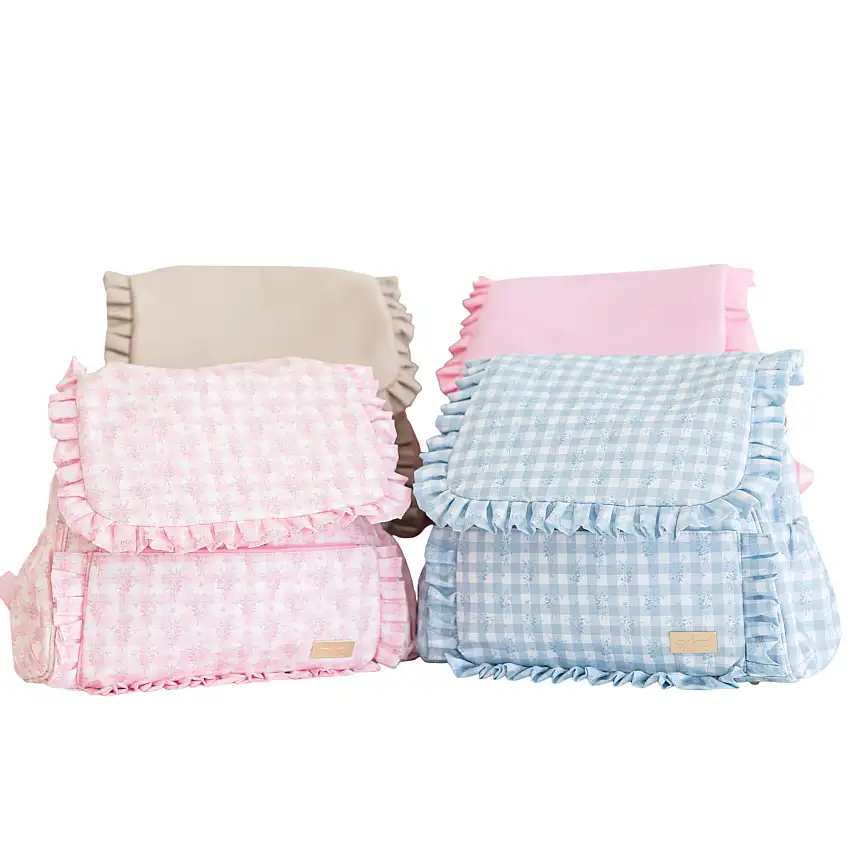 Ruffled Nylon Diaper Bag