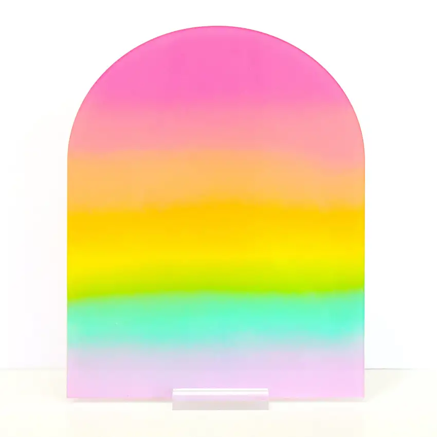 Rainbow Ombre Dry Erase Standing Memo Board