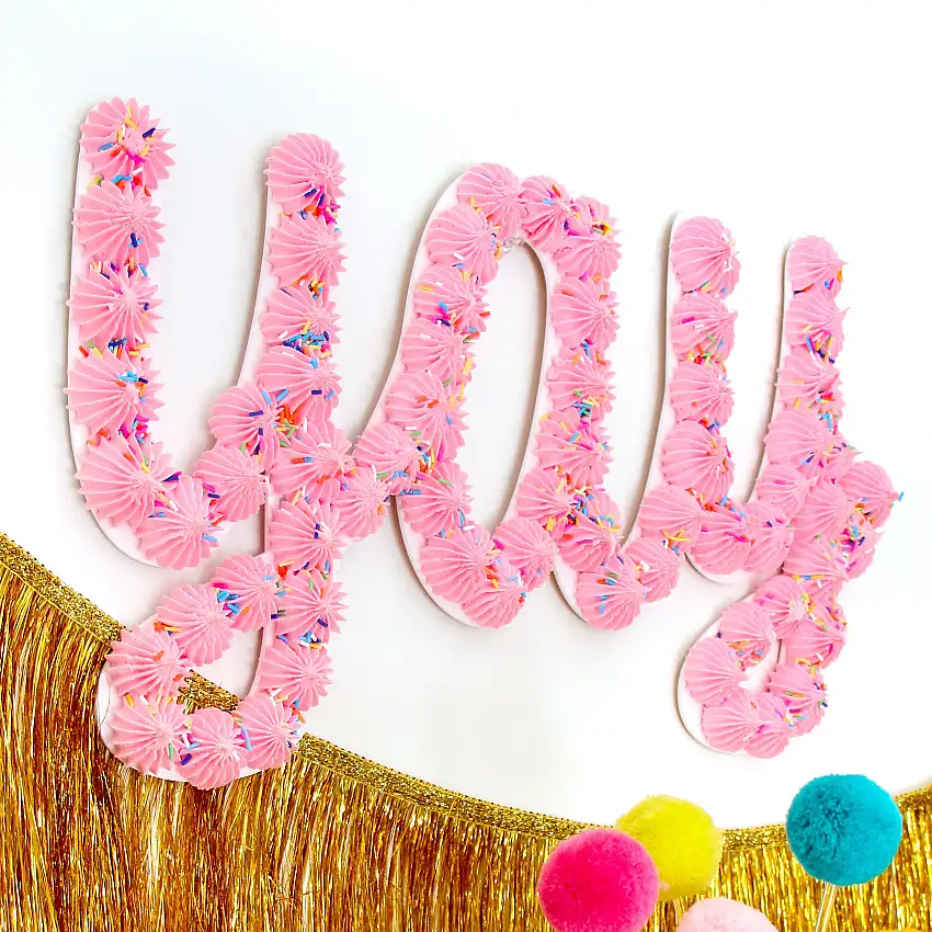 Custom Fake Cake Wall Sign