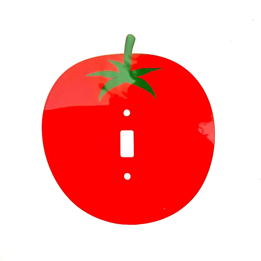 Tomato Acrylic Light Switch Plate