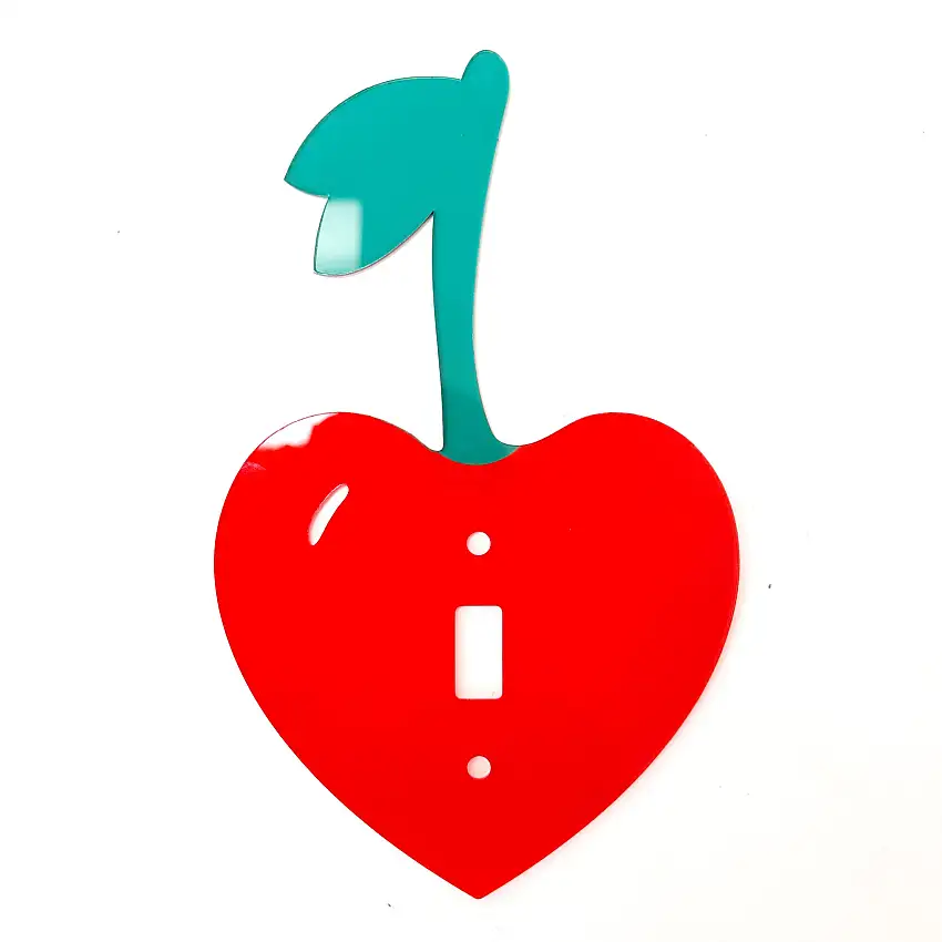 Cherry Acrylic Light Switch Plate