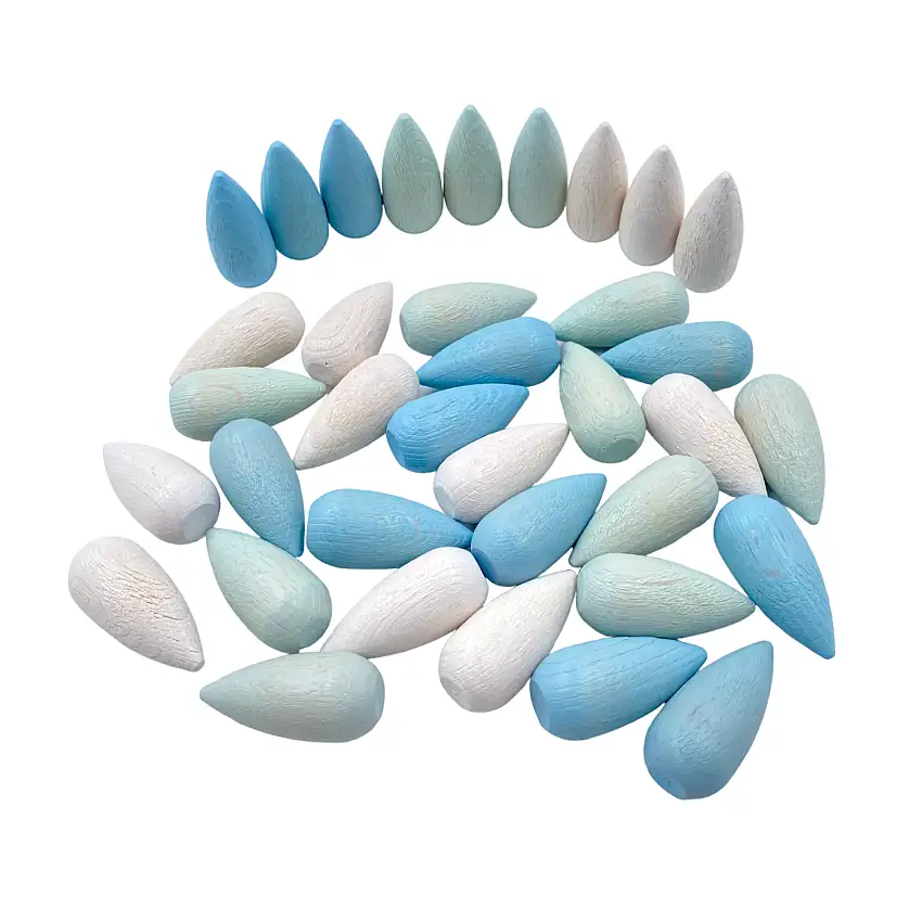 36 Pieces Wooden Mandala Snowflakes