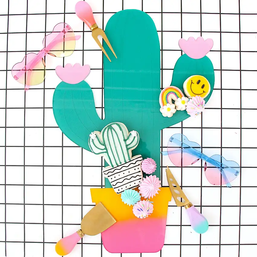 Large Cactus Acrylic Tray