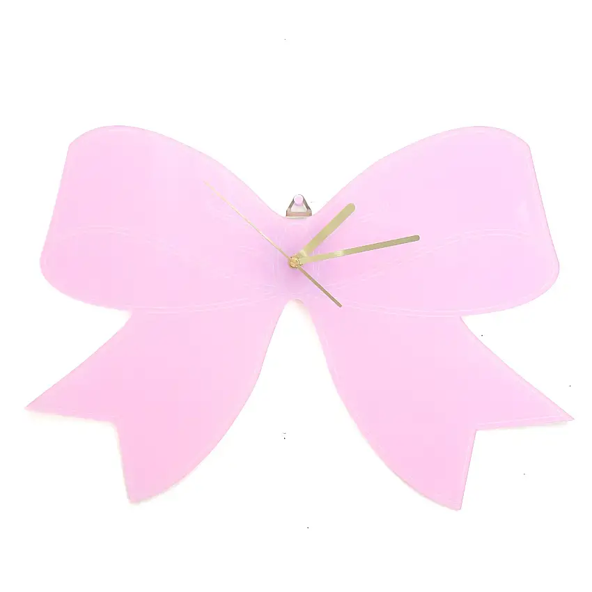 Pink Bow Clock