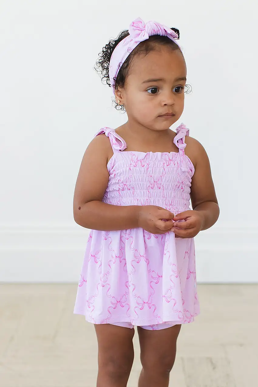 Emeryn - Smocked Diaper Dress Set