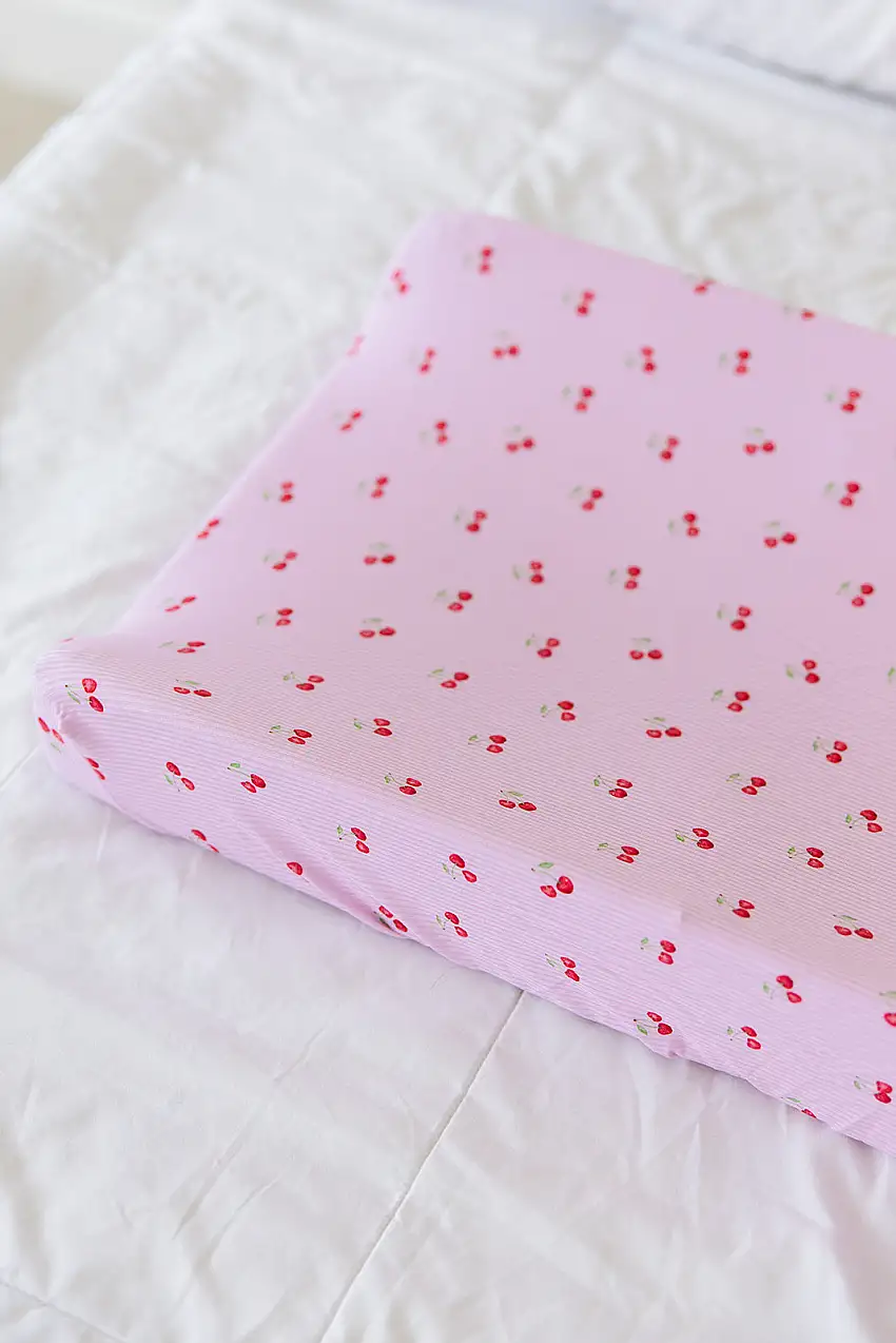 Cherry (ribbed) - Changing Pad Cover
