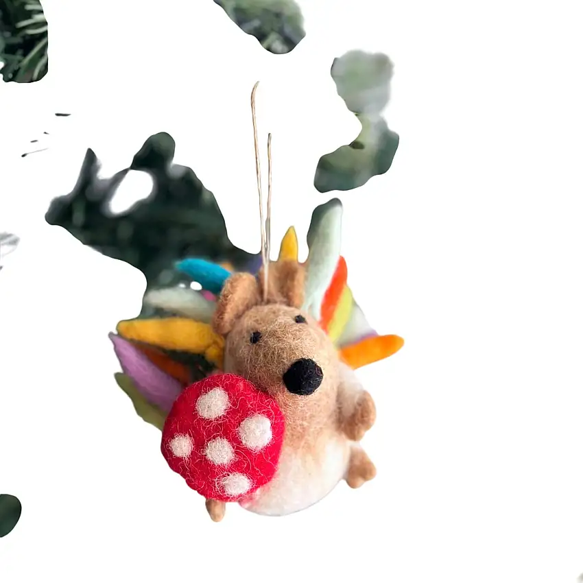 Felt Ornament - Hedgehog