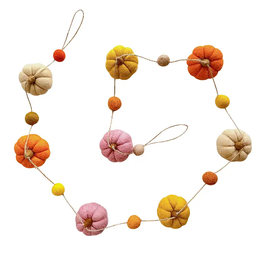 Felt Pumpkin Garland