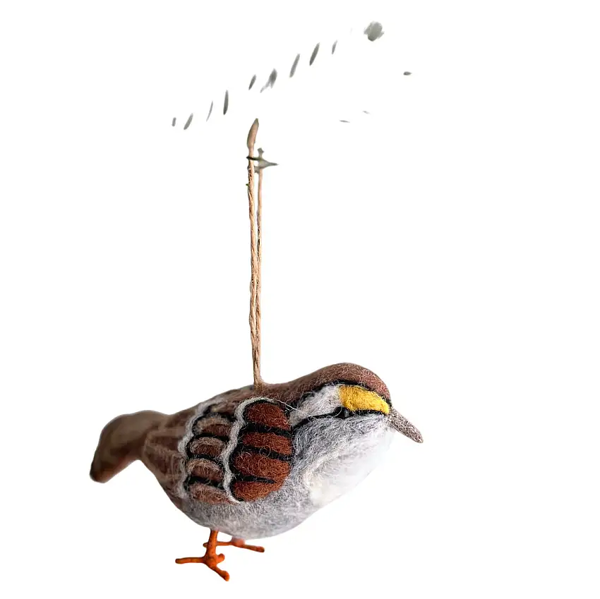 White Throat Sparrow Ornament
