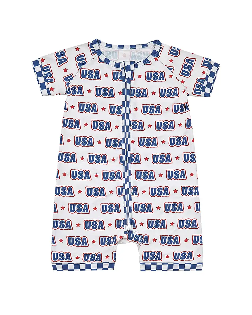 Bamboo Shorty Romper | Usa