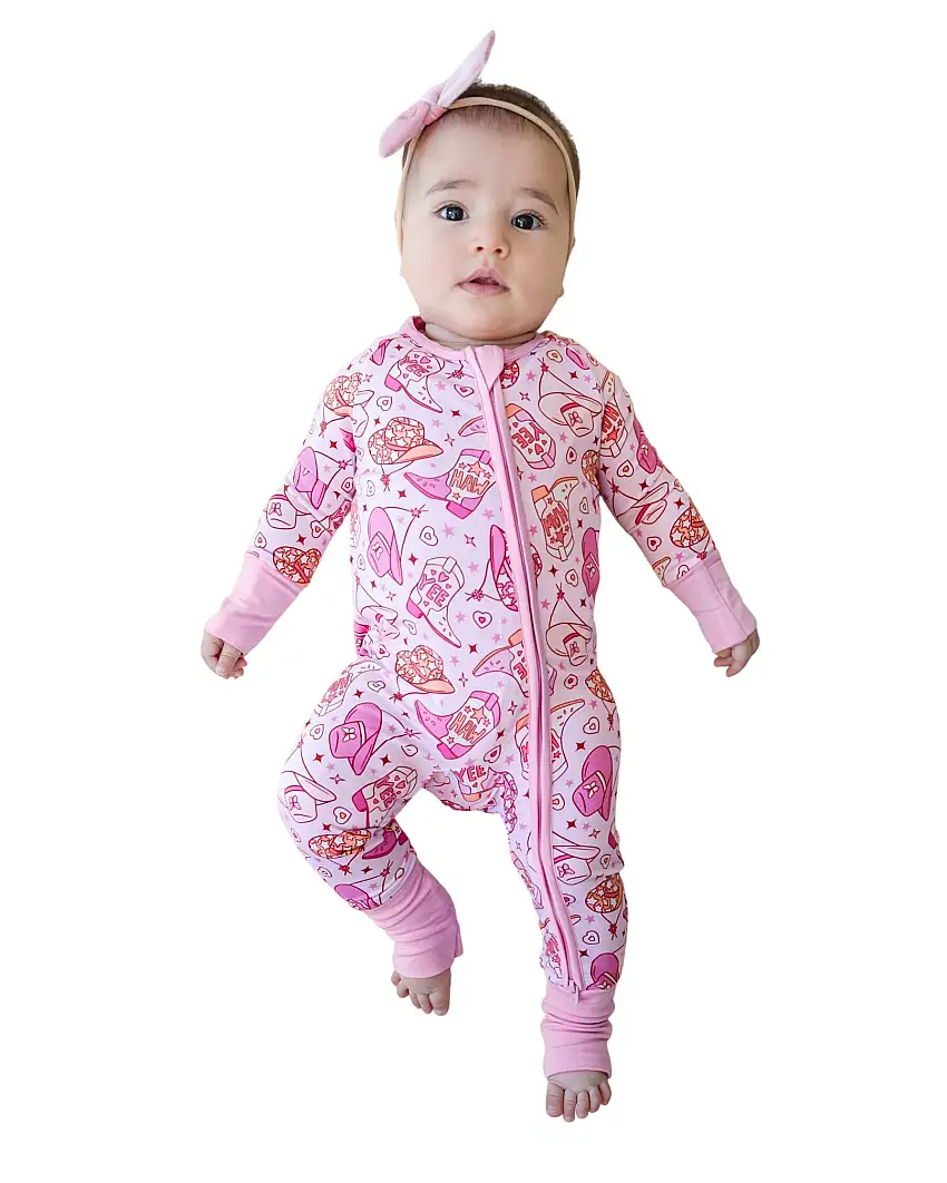 Bamboo Zip Romper | Cowgirl