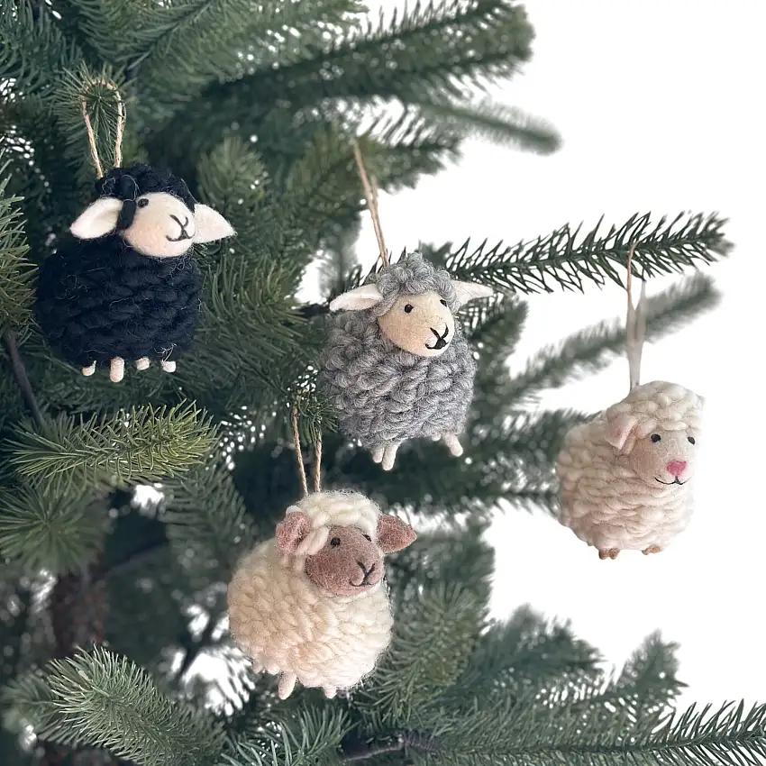 Felt Ornament - Fluffy Sheep