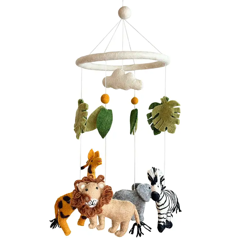 Felt Baby Mobile - Safari Jungle