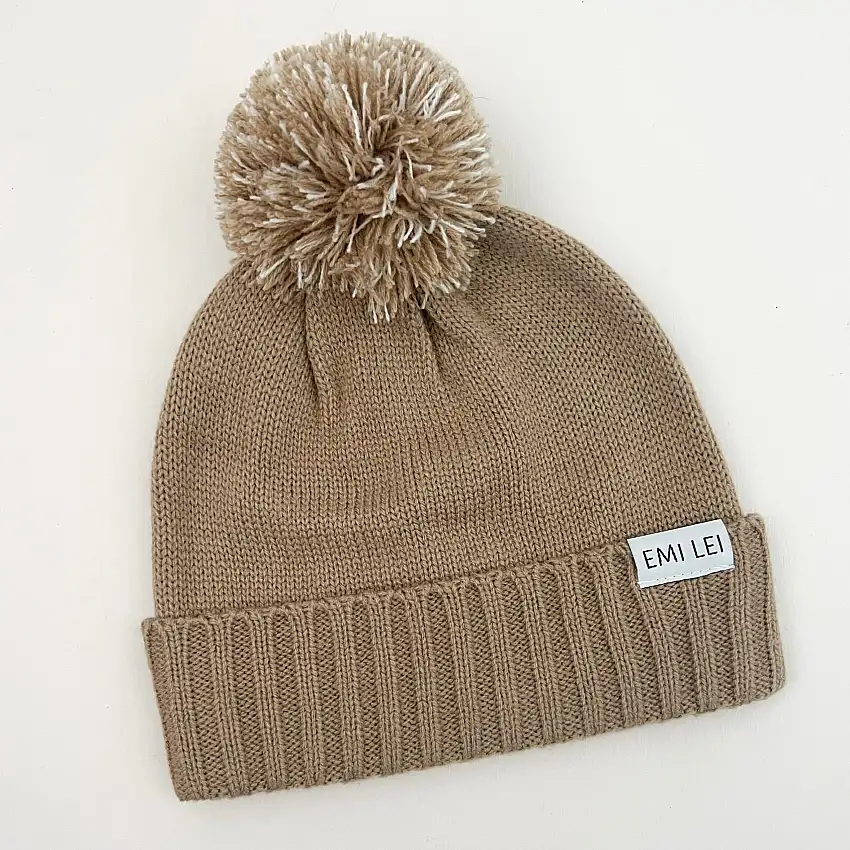 Toddler Pom Beanie | Khaki