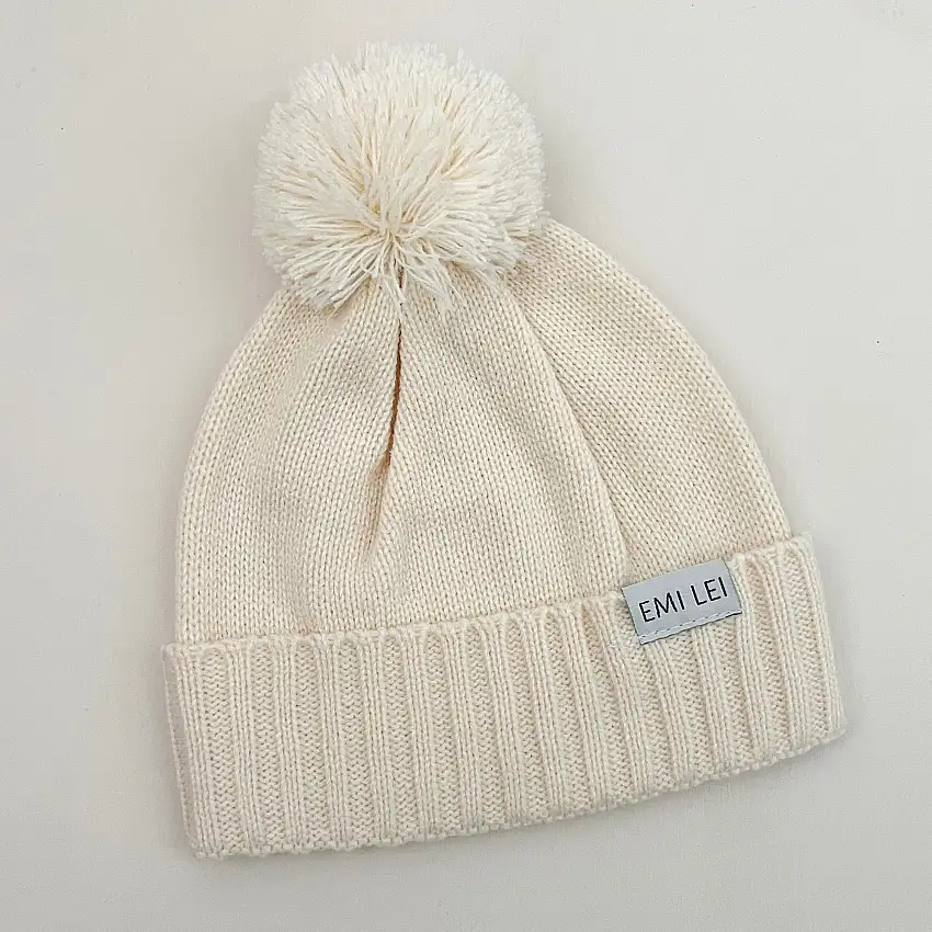 Baby Pom Beanie | Cream