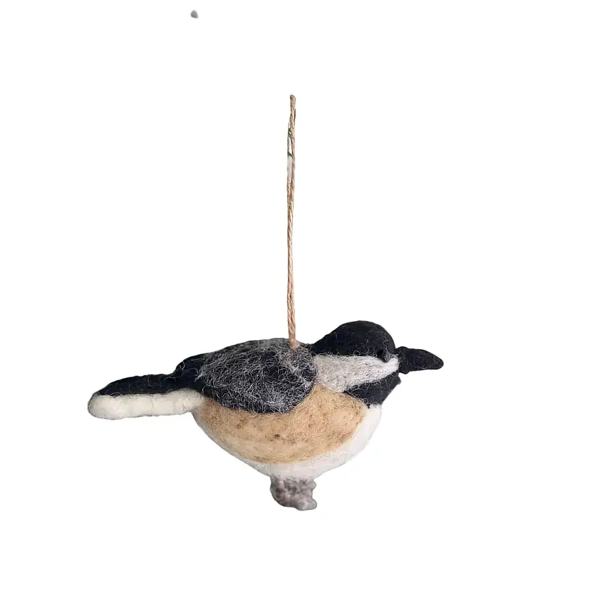 Felt Ornament - Needle Felted Chickadee