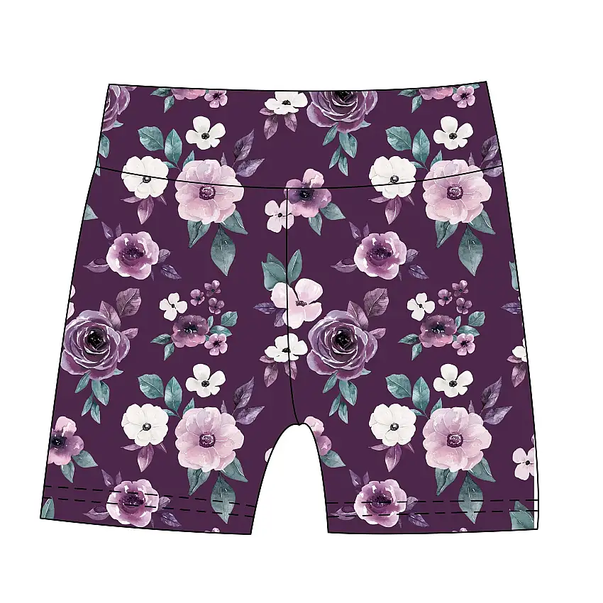 Emma Floral Bamboo Kids Biker Short