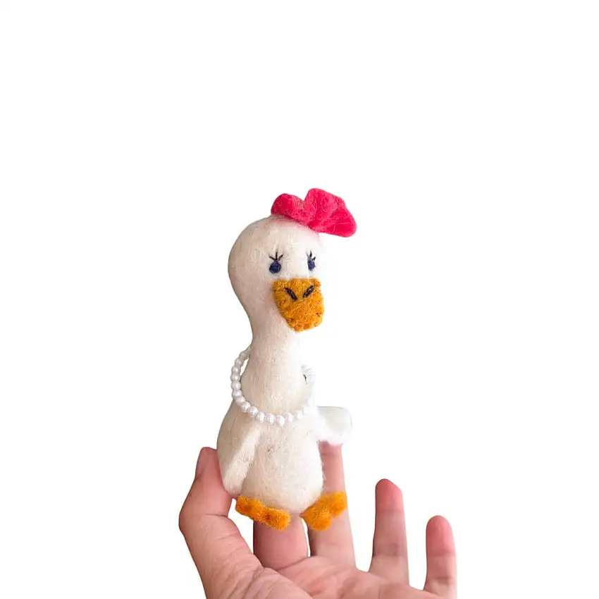 Lady Duck Finger Puppet