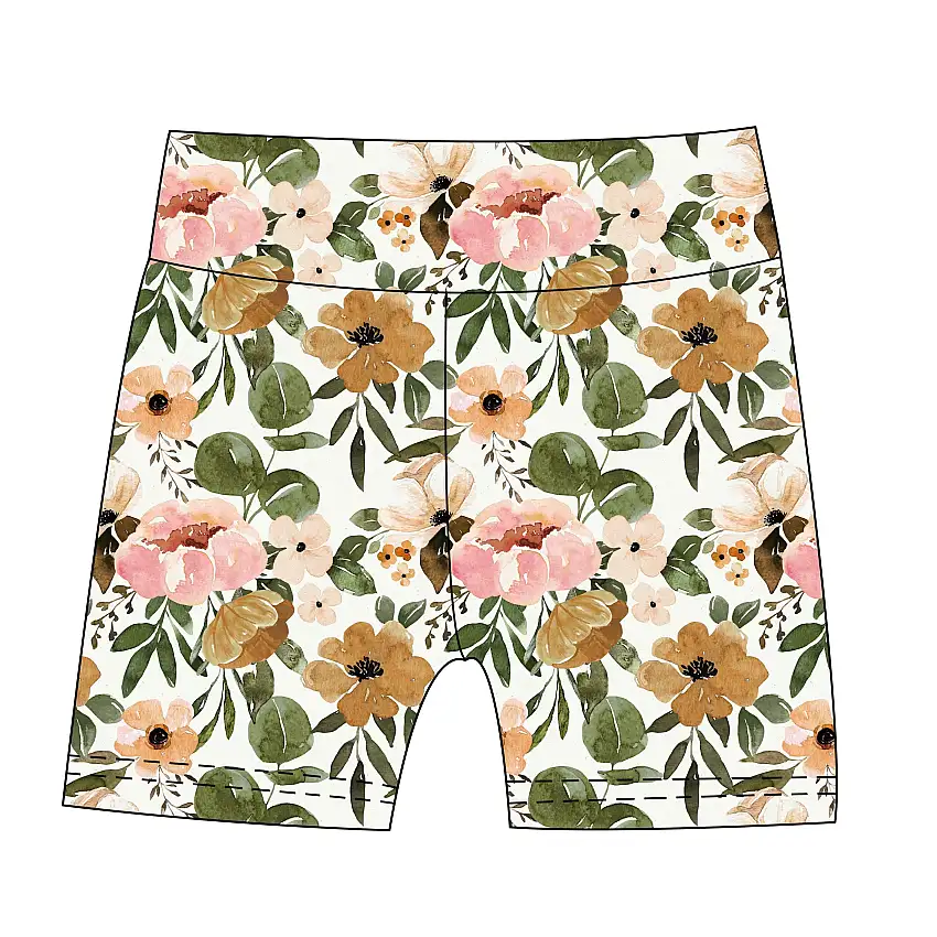Xianna Floral Bamboo Kids Biker Short