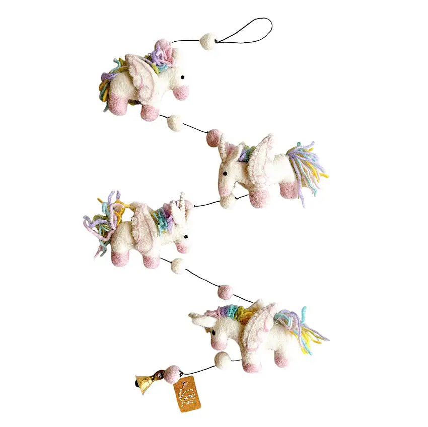 Felt Pastel Unicorn Garland