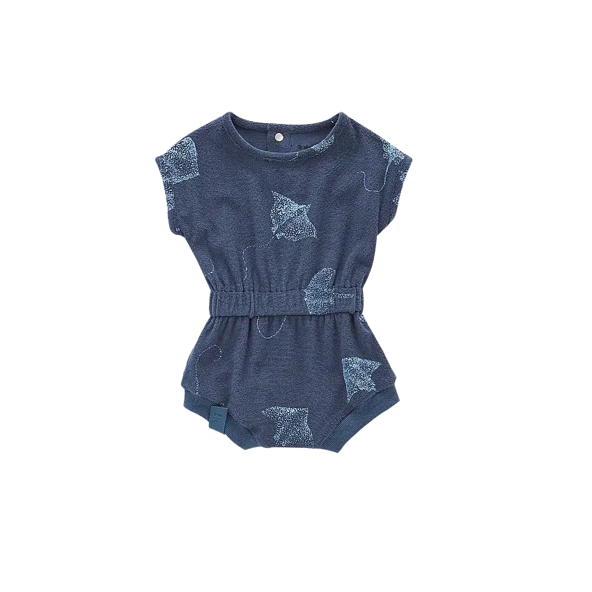 Baby Terry Romper | Navy
