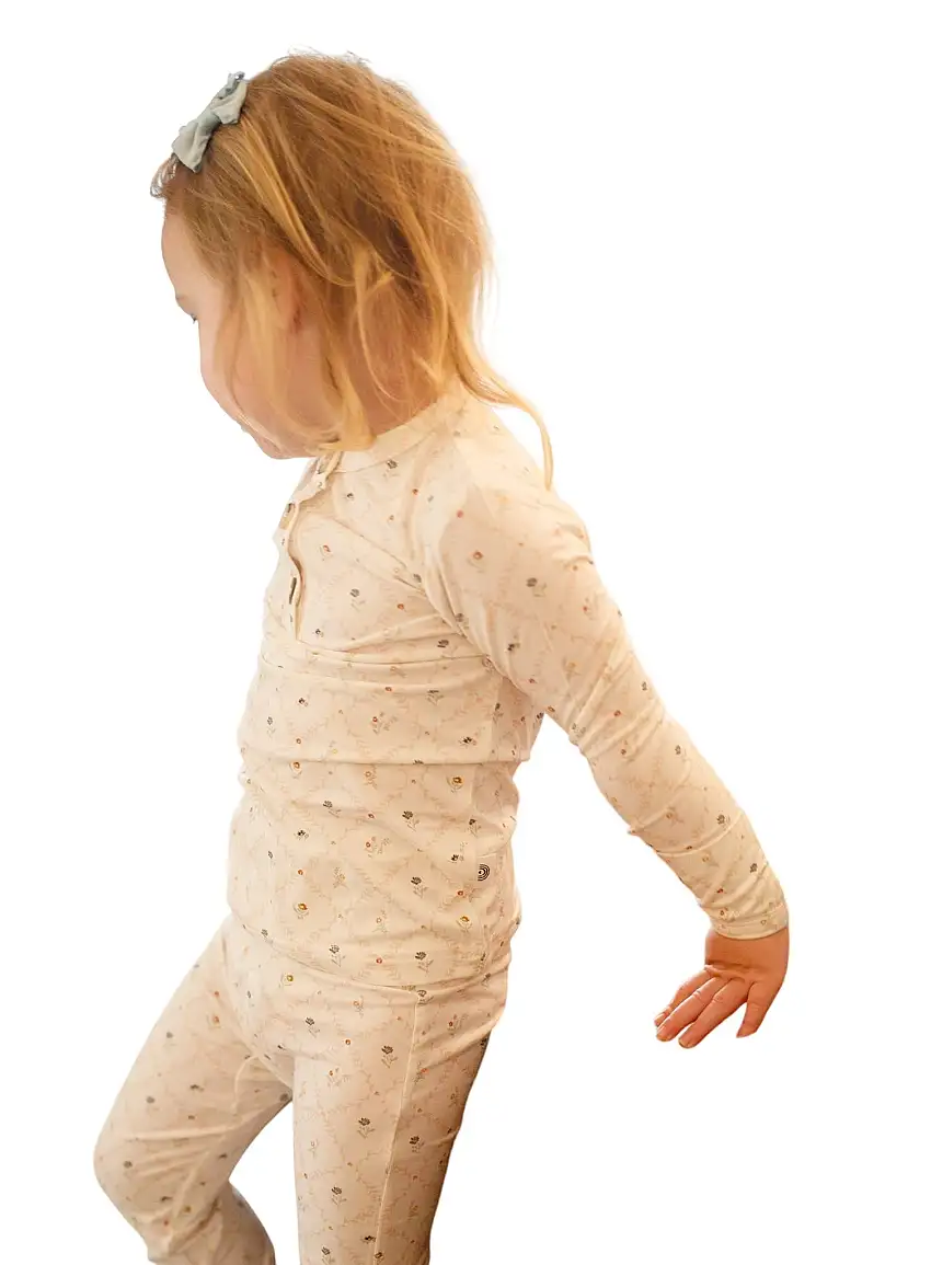 Vintage Blooms 2pc Henley Bamboo Pajamas