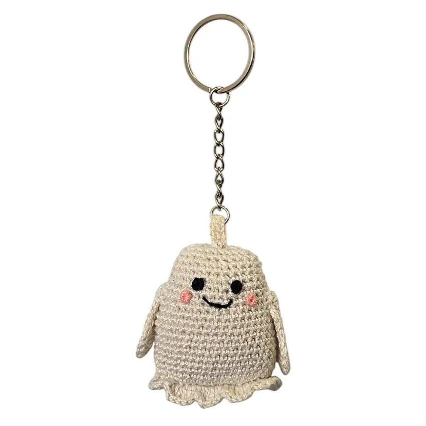 Crochet Ghost Keychain