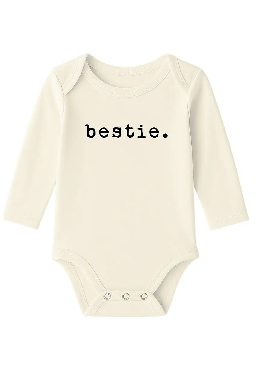 Bestie Organic Cotton Baby Bodysuit Long Sleeve
