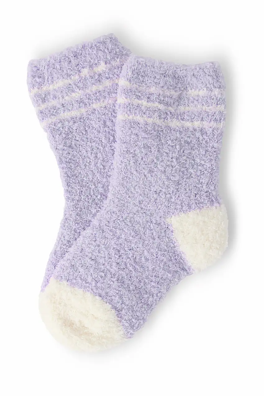 Lavender/coconut Sporty Cozy Socks