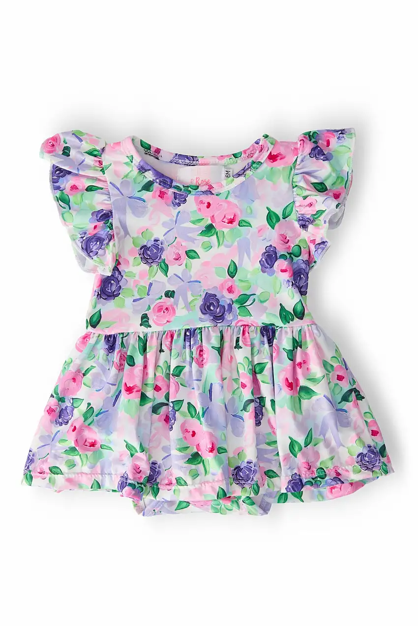 Lavender Love S/s Flutter Twirl Bodysuit