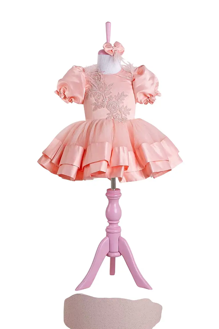 Linda Peach Party Dress