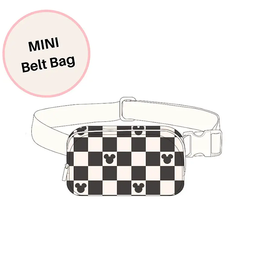 Mini Black Checkered Magical Belt Bag