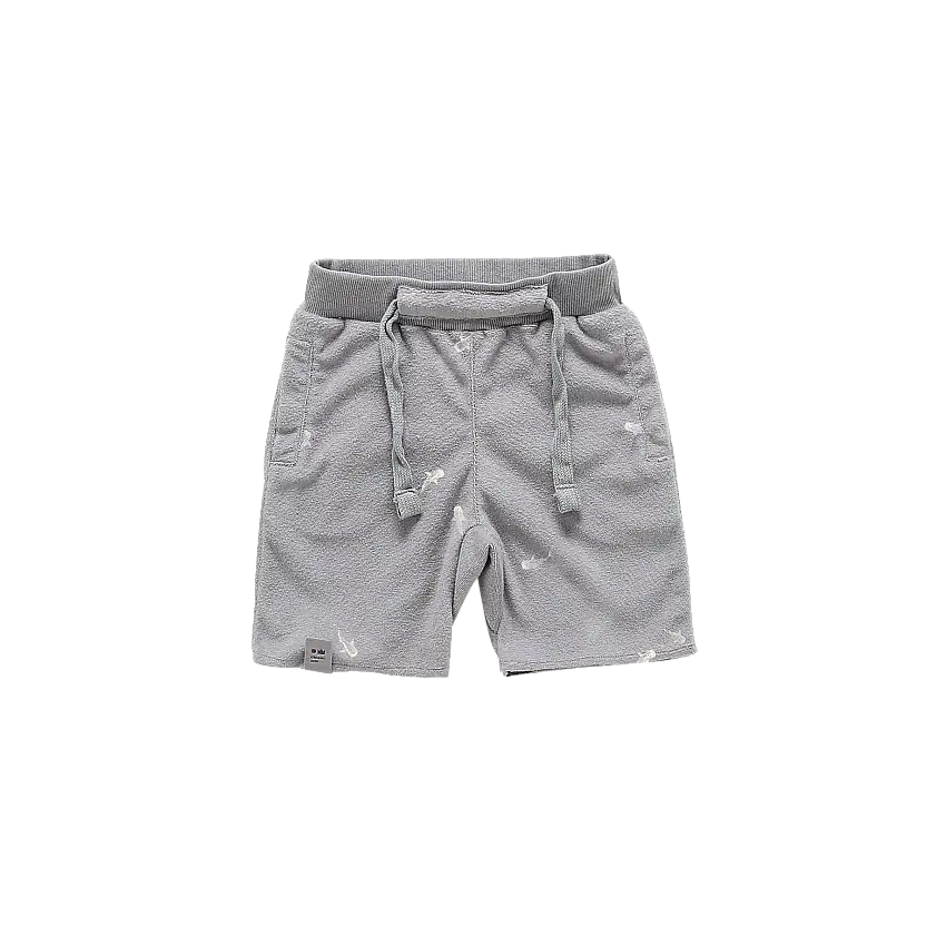 Terry Shorts With Print | Grey
