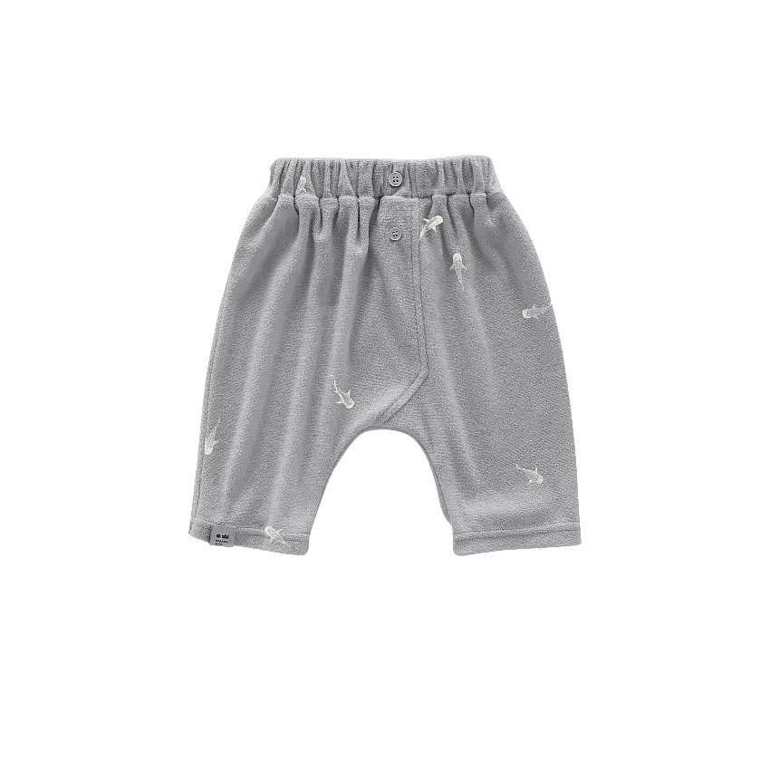 Baby Terry Harem Pants | Grey