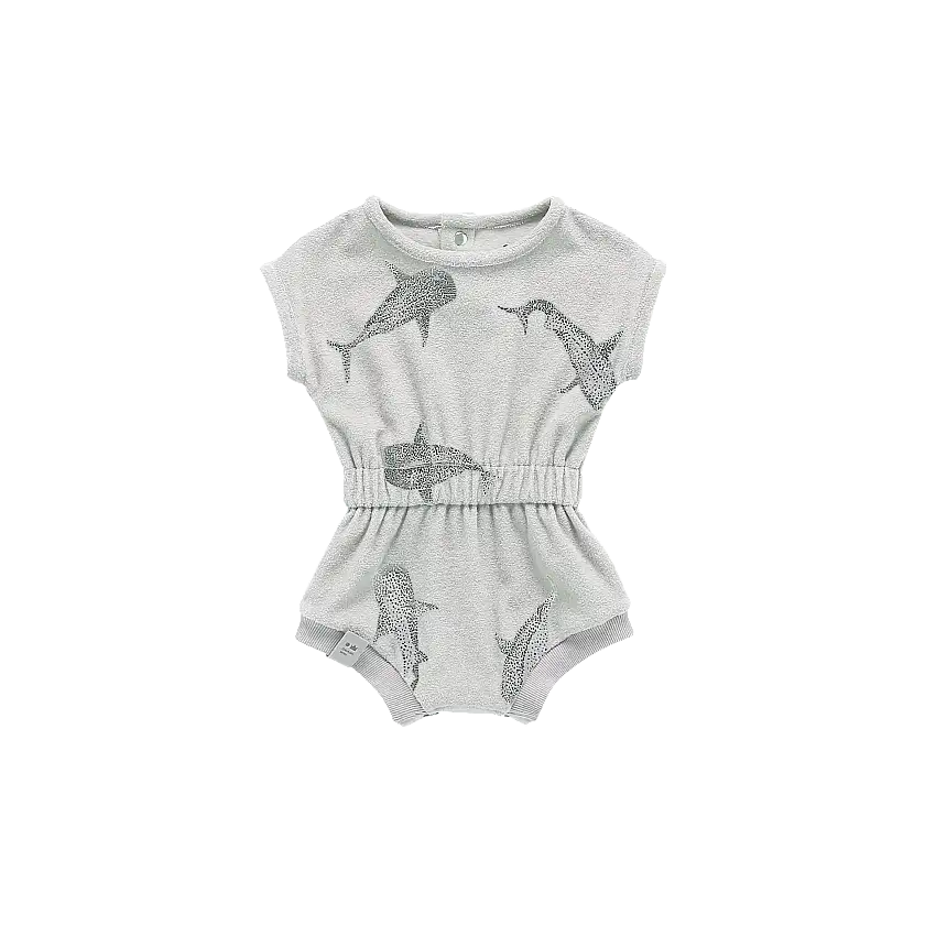 Baby Terry Romper | Heather Grey