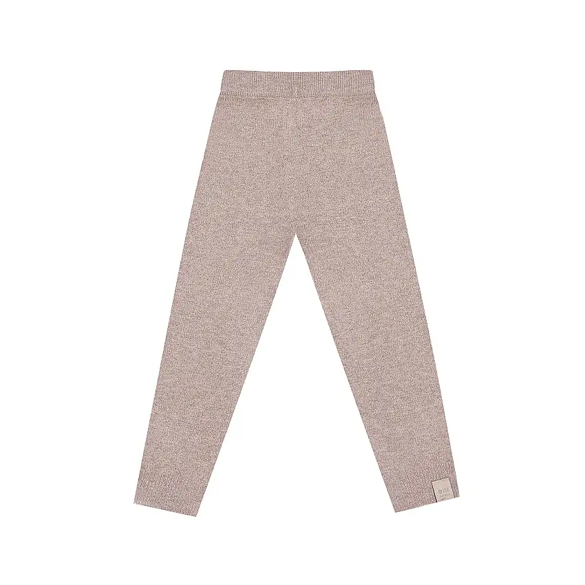 Kids Leggings In Taupe Knit