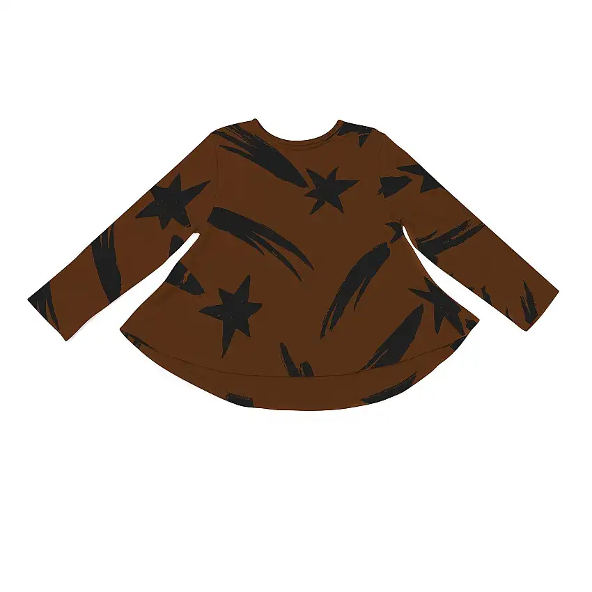 Girls Hi-low Jersey Tunic | Brown