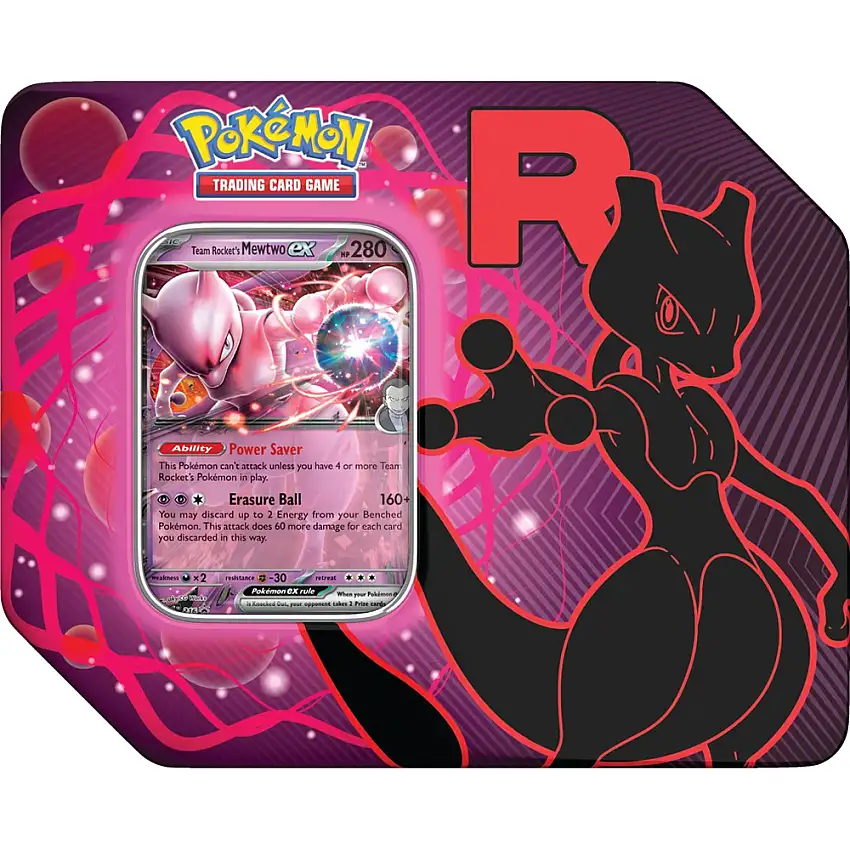 Pokemon TCG: Team Rocket Tin - Mewtwo ex (New Arrival)