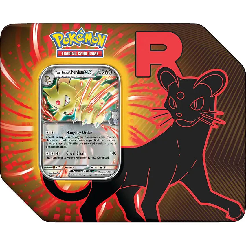 Pokemon TCG: Team Rocket Tin - Persian ex (New Arrival)