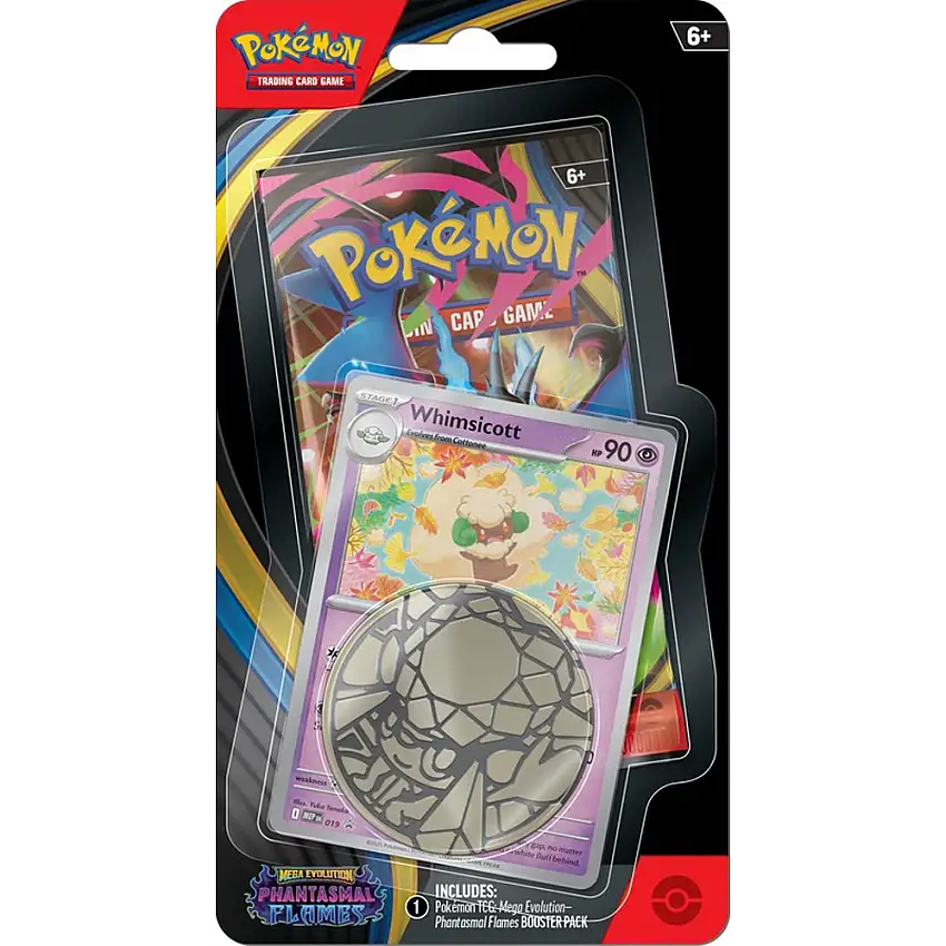 Pokemon TCG: Phantasmal Flames - Checklane Blister - Whimsicott (Preorder)