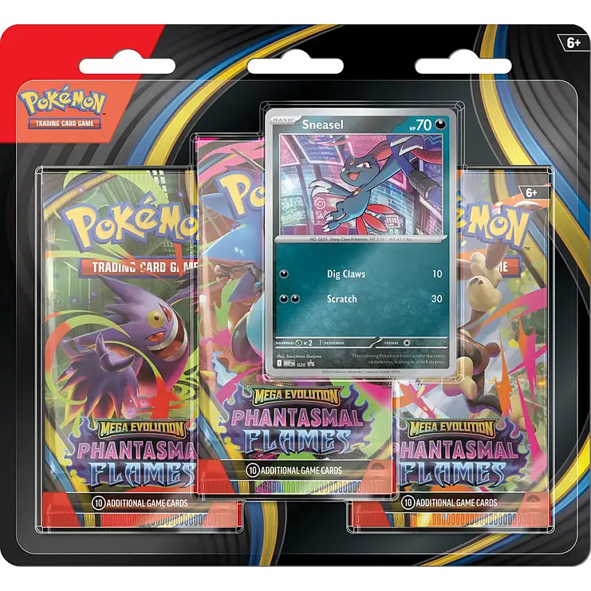 Pokemon TCG: Phantasmal Flames - 3-Booster Blister - Sneasel (Preorder)