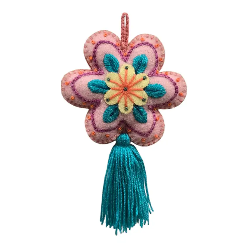 Embroidered Flower Sachet, Lavender