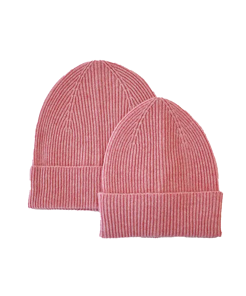 Adult + Mini Beanie Set - Pink Haze
