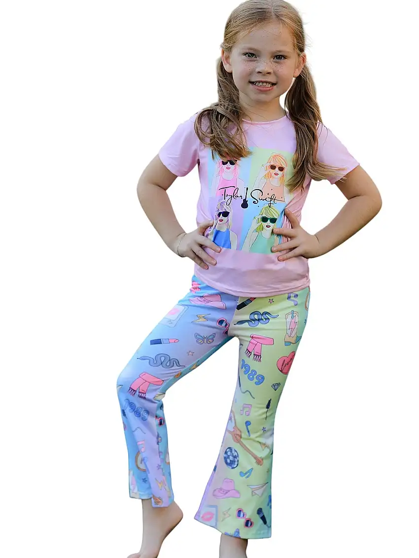 Ts Print Girls Milk Silk Color Outfits