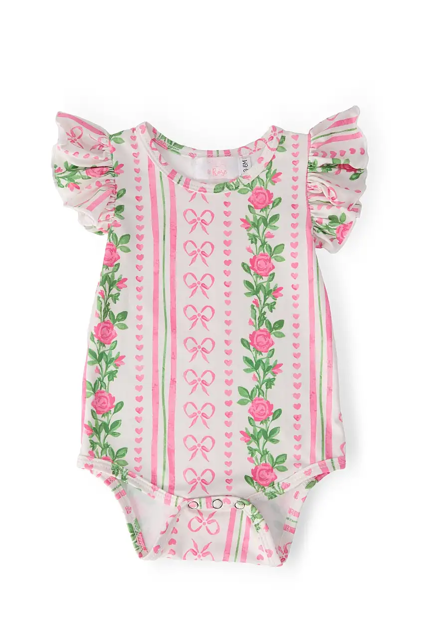 Rosebud Bows S/s Flutter Bodysuit