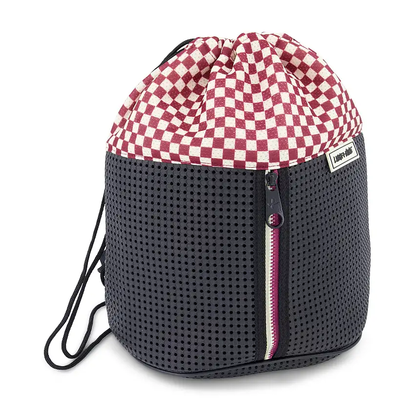 Sophy Zippered Checkered Brick