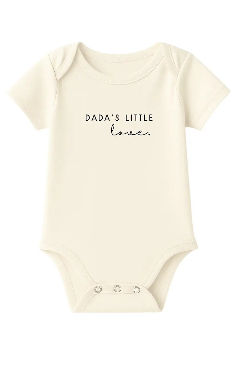 Dada's Little Love Organic Cotton Baby Bodysuit Short Sleeve